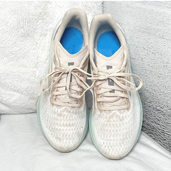 Brooks Hyperion Crystal Grey Blue Glass White Women 9 Running Shoes 1203961B-419 - Picture 3 of 9